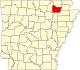 State map highlighting Lawrence County