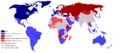 A map of the Cold War alliances in 1980. As computer technology was a sensitive field during this era, there were significant differences in the general availability of specific models of computers and game consoles between nations in NATO and the Warsaw Pact.