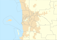 Map of WA with mark showing ignition point of bushfire