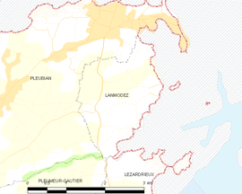 Mapa obce Lanmodez