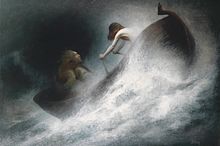 Der Rettung entgegen (Towards Rescue) ca. 1900, oil on canvas, 100 × 151 cm, Jack Daulton Collection, Los Altos Hills, California[11]