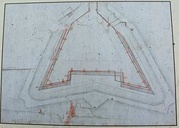 Proyecto de hornabeque de Badajoz de Lorenzo Possi, hacia 1665