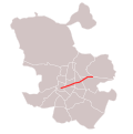 It-tqassim tat-toroq fuq il-mappa tad-distrett ta' Madrid