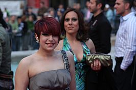 Thea Garrett tijdens het Eurovisiesongfestival 2010.