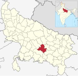 Location of Raebareli district in Uttar Pradesh