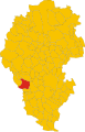 Collocatio finium municipii in Provincia Vicetina.