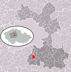 Křížkový Újezdec – Mappa