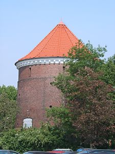 Zombeck-Turm mit rundem Grundriss in Hamburg