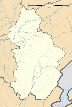 Mapa konturowa Jury, w centrum znajduje się punkt z opisem „Blois-sur-Seille”