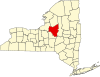 State map highlighting Oneida County