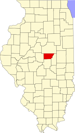 Karte von De Witt County innerhalb von Illinois