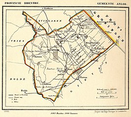 Anderen op een kaart van de voormalige gemeente Anloo uit 1866.