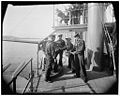 A 6-pounder gun and crew aboard the USS Oregon.