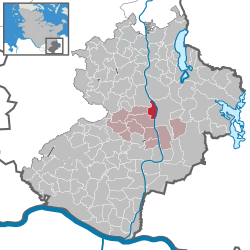 Elhelyezkedése Schleswig-Holstein térképén