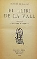 El Lliri de la Vall d'Honoré de Balzac, any 1929