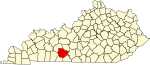 State map highlighting Warren County