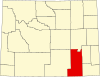 State map highlighting Albany County