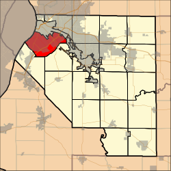 Location in St. Clair County