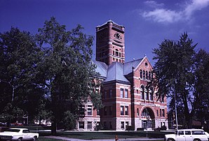 Das Noble County Indiana Courthouse in Albion, gelistet im NRHP Nr. 81000005[1]