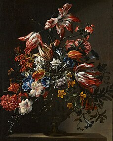 Still life of flowers in a vase