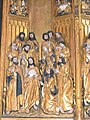 S'agenouillant et montrant, retable en bois sculpté suédois du début du XVIe siècle, Cathédrale de Strängnäs