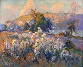 Les Chardons en bord de Seine (Chardons en fleurs), huile sur toile, 65 × 81 cm