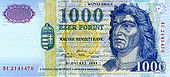 1000 Forint Vorderseite