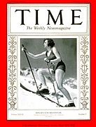 Leni Riefenstahl, deportista, cineasta y propagandista nazi, portada de la revista Time, 1936.]]