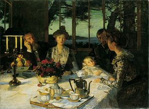 Fin de repas à Kergaït, 1901, Stockholm, Nationalmuseum.