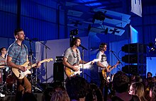 Magic! performing in 2014 Alex Tanas (back), Mark Pellizer (left), Nasri (middle), Ben Spivak (right)