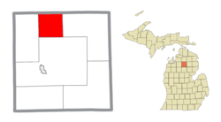 Location within Crawford County