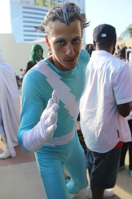 Cosplayer Quicksilver tijdens San Diego Comic-Con 2014.