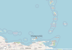 Poziția localității Arhipelagul Los Frailes