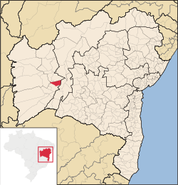 Location of Serra Dourada in Bahia