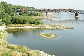 Groynes on the Vistula, Warsaw, Poland