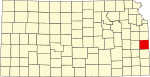 State map highlighting Linn County