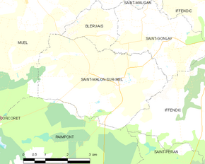 Poziția localității Saint-Malon-sur-Mel