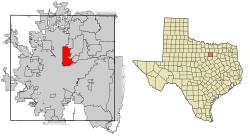 Location of Haltom City in Tarrant County, Texas