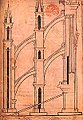 Buttress at Reims from the Sketchbook of Villard de Honnecourt, 1230-35