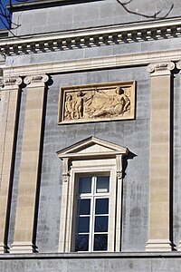 Les Sciences, bas-relief, Bruxelles, palais des Académies.