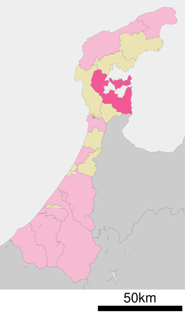 Situering van Nanao in de prefectuur Ishikawa