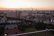 神之池西部地区の工場群（港公園展望塔より）