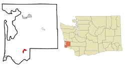 Location of Naselle, Washington