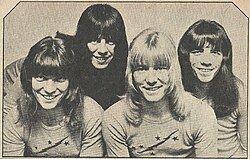 Sweetin kuuluisin kokoonpano vuonna 1972. Vasemmalta Steve Priest, Mick Tucker, Brian Connolly ja Andy Scott.