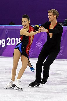 Madison Chock und Evan Bates bei den Olympischen Spielen 2018