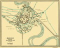 Baghdad, the capital of the Abbasid Caliphate (758 CE–1258 CE) had a circular shape. Today, nothing survives of the "round city".