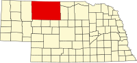 Map of Nebraska highlighting Cherry County