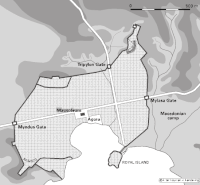 Map of Halicarnassus at the time of the siege