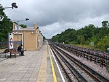 Looking west, with ex-GWR route on the right, and reversing siding visible ahead in July 2008