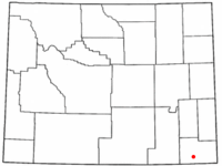 Location in Wyoming